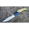 БІЛИЙ РАПТОР авторський складаний ніж ручної роботи Androshchuk Knives, сталь CPM S125V, 65 HRC, купити ніж Україна
